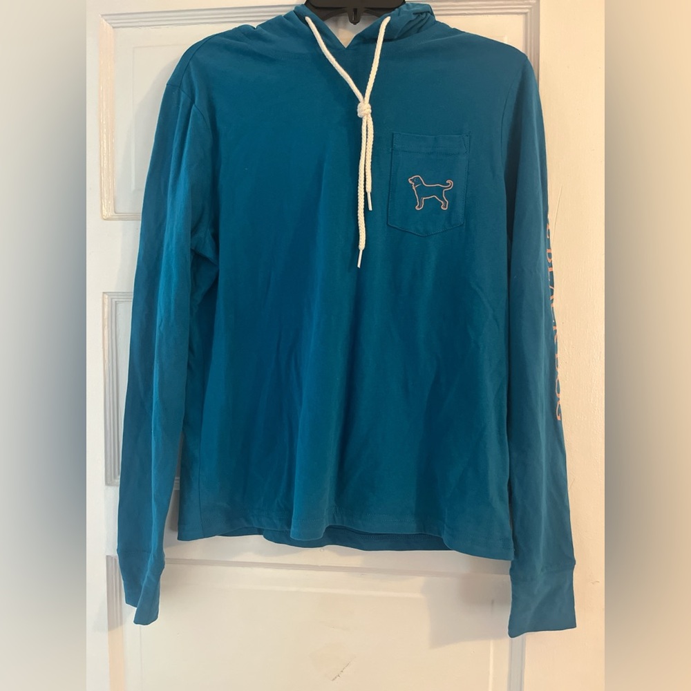 The Black Dog Turquoise Hoodie with Logo